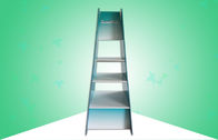 2-stronna tektura falista POP Display Ladder Shape With Shelves / Metal Hooks