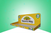 Błyszczące żółte tace kartonowe / wyświetlacz PDQ Promujący produkty medyczne i zdrowotne o lekkiej konstrukcji