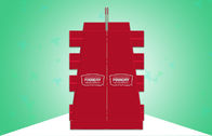 Red POS Cardboard Advertising Wyświetla 2-stronne cztery półki o dużej przestrzeni stabilnej