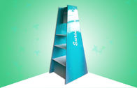 2-stronna tektura falista POP Display Ladder Shape With Shelves / Metal Hooks