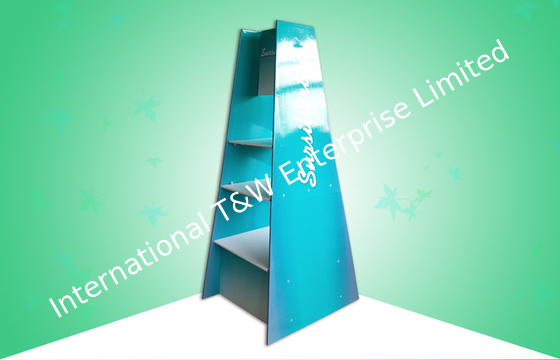 kupować 2-stronna tektura falista POP Display Ladder Shape With Shelves / Metal Hooks online manufacture
