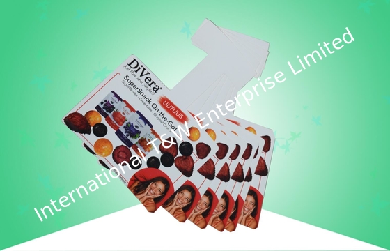 kupować 350GSM Niestandardowe pudełka do pakowania Artpaper Paper Card Snack Wobbler z błyszczącym wykończeniem online manufacture