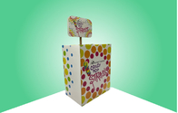 Popup Cardboard Dump Bin Display na słodycze z rurką i nagłówkiem