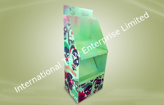 Dobra cena. Green custom product Cardboard Display Stands , corrugated floor display Glossy Finish w Internecie
