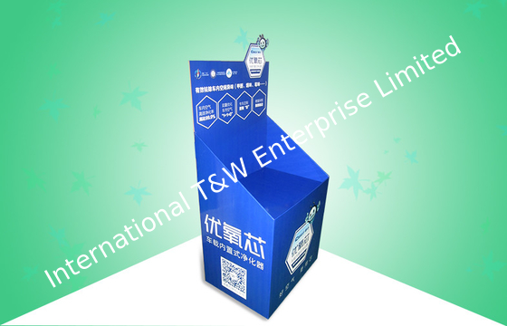 Dobra cena. Blue Cardboard Dump Bins For Promoting Air filter , Easy - assembly w Internecie