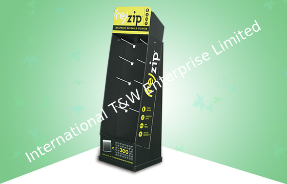 Dobra cena. Promoting Corrugated Display Stands , Cardboard Floor Display Stands With Plastic Hook w Internecie