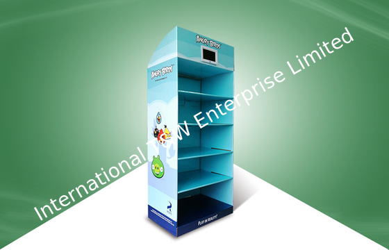 Dobra cena. Pięć półek Pop Cardboard wyświetla Angry Birds Toys naprawione przy pomocy odtwarzacza TV w Internecie