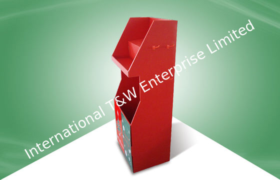 Dobra cena. Red Free Standing Display Unit Cardboard Floor Display with Hooks for Christmas Gifts w Internecie