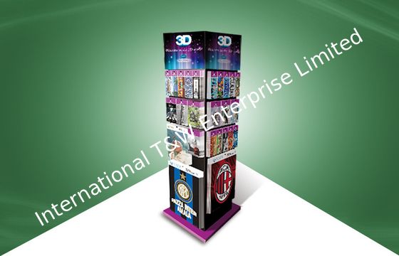 Dobra cena. Four Face Show Cardboard Display Stands , Floor Standing Display Units To 3d Poster Cards w Internecie