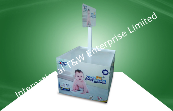 Big Cardboard Advertising Pallet Display Rack for Napkin Baby Products Promotion