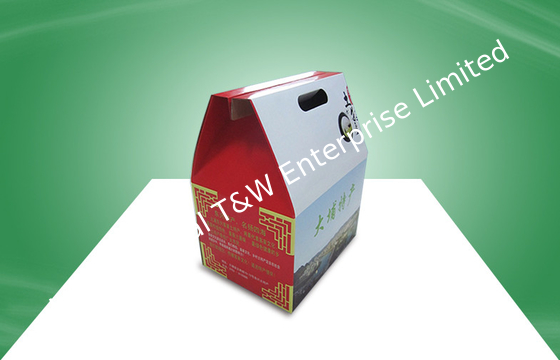 Custom Corrugated Paper Box Packaging Carton Box with Lift Handle for Food / Gift