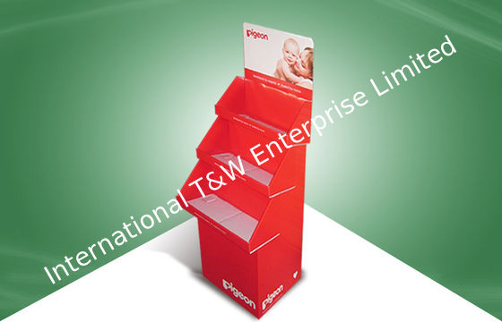 Dobra cena. Pigeon Brand Three Tray POP Cardboard Display ze stosem do sprzedaży produktów dla dzieci w Internecie