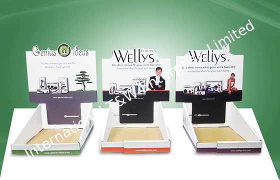 Dobra cena. Custom Width-adjustable Cardboard Countertop Displays Skincare Beauty Products w Internecie