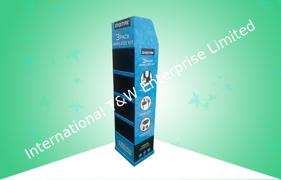 Dobra cena. Wytrzymałe kartonowe wyskakujące stojaki stoją na 4 półki na promocję słuchawek w Internecie